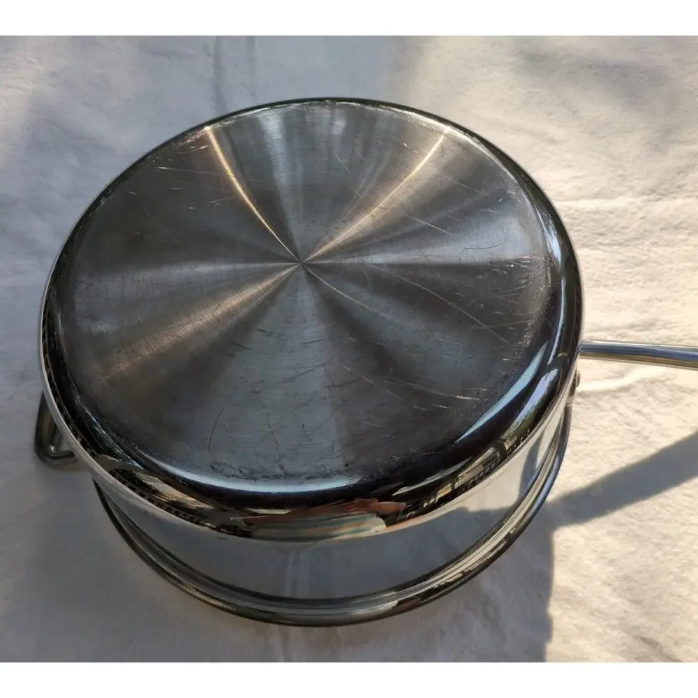 All Clad 6 Qt Saute Pan Stainless Steel Cookware Kitchen Chef Professional USA